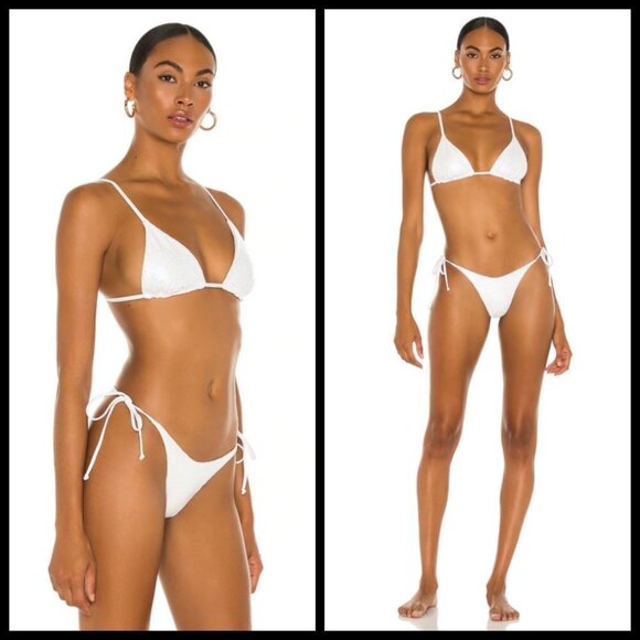 💕L*SPACE💕 Bikini Set Brittany Top + Lennox Bottom ~ Gloss Gator Large L NWT - Picture 5 of 14